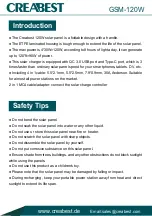 Preview for 4 page of Creabest GSM-120W Manual