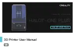 Creality HALOT-ONE PLUS User Manual предпросмотр