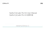 Creality Sprite Extruder Pro Kit User Manual preview