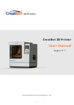 CreatBot D600 User Manual preview