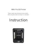 Предварительный просмотр 1 страницы Createbot MINI-Pro Instructions Manual