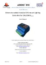 Предварительный просмотр 1 страницы Creative Lighting Solutions Control Freak eDIDIO S10 User Manual