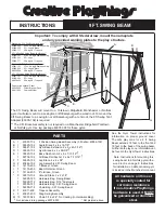 Creative Playthings 9 FT. SWING BEAM Instructions Manual preview