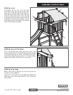 Предварительный просмотр 19 страницы Creative Playthings Williamsburg Assembly Manual