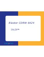 Preview for 1 page of Creative Blaster CDRW 6424 User Manual