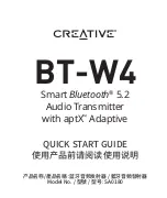 Preview for 1 page of Creative BT-W4 Quick Start Manual