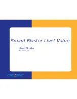 Creative EMU10K1 - Sound Blaster Live! Value User Manual preview