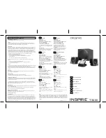 Предварительный просмотр 1 страницы Creative Inspire T3200 Quick Start Manual