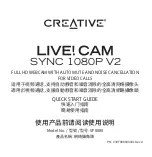 Предварительный просмотр 1 страницы Creative Live! Cam Sync 1080p V2 Quick Start Manual