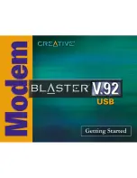 Предварительный просмотр 1 страницы Creative Modem Blaster V.92 External Getting Started