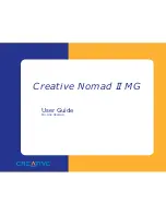 Preview for 1 page of Creative Nomad II MG User Manual