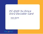 Creative PC-DVD 5x Drive Dxr2 Decoder Card User Manual preview