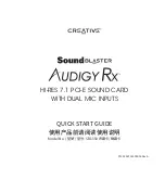 Предварительный просмотр 1 страницы Creative Sound BLASTER Audige Rx SB1550 Quick Start Manual