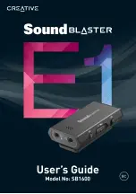 Creative Sound Blaster E1 User Manual preview