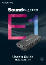 Creative Sound Blaster E1 User Manual предпросмотр