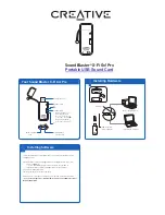 Creative Sound Blaster X-Fi Go! Pro Quick Start Manual preview