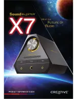 Creative Sound Blaster X7 Product Experience Manual preview