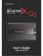 Creative Sound BlasterX G5 SB1700 User Manual preview