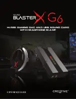 Creative Sound BlasterX G6 User Manual preview