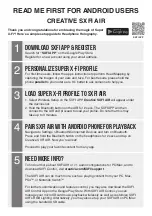 Preview for 1 page of Creative SXFI Theater Quick Start Manual