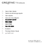 Preview for 1 page of Creative T15 Wireless Quick Start Manual