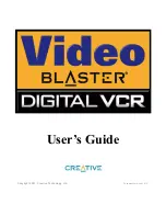 Предварительный просмотр 1 страницы Creative Video Blaster Digital VCR User Manual