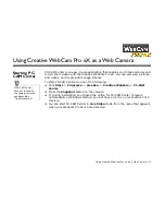 Preview for 20 page of Creative WebCam Pro eX User Manual