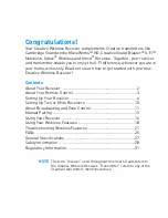 Preview for 2 page of Creative WIRELESS RECEIVER User Manual