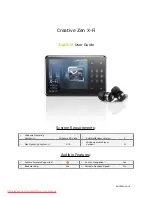 Creative Zen X-Fi Audible User Manual предпросмотр