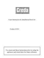 Creda 41201 Instruction And Installation Book предпросмотр