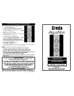 Preview for 1 page of Creda AquaNoir Installation And User Manual