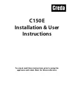 Preview for 1 page of Creda C150E Installation And User Instructions Manual