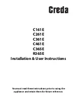 Preview for 1 page of Creda C161E Installation And User Instructions Manual