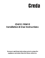 Creda C561E/R561E Installation And User Instructions Manual preview