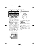 Preview for 15 page of Creda CM 311 I Installation And User Instructions Manual