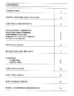 Preview for 2 page of Creda Coldair Tandem 56040 Users Instruction & Installation Book