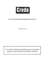 Creda Coldstore 86401 Instruction And Installation Book preview