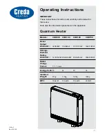 Creda CQH070 Operating Instructions Manual preview