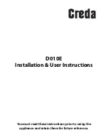 Предварительный просмотр 1 страницы Creda D010E Installation And User Instructions Manual