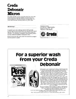 Preview for 2 page of Creda Debonair Micron Instruction Book