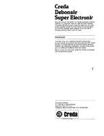 Предварительный просмотр 2 страницы Creda Debonair Super Electronic Instruction Book