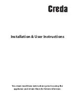 Creda EDC51 Installation And User Instructions Manual предпросмотр