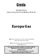 Предварительный просмотр 1 страницы Creda Europa Gas Instruction And Installation Book