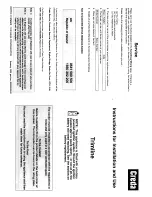 Creda HB41901 Instructions For Installation And Use Manual preview