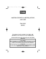 Preview for 1 page of Creda HBW810 Instructions For Installation And Use Manual