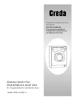 Creda IWD12 Instructions For Installation And Use Manual preview