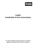 Creda S420E Installation And User Instructions Manual предпросмотр