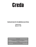 Preview for 1 page of Creda S710E Instructions For Installation And Use Manual