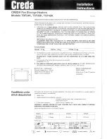 Preview for 1 page of Creda TSF24K Installation Instructions Manual