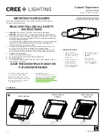 Preview for 1 page of CREE LIGHTING Cadiant Experience Dynamic Skylight Installation Instructions